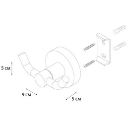 Крючок двойной Fixsen Comfort Gold FX-87005A 5×9×5см золото 