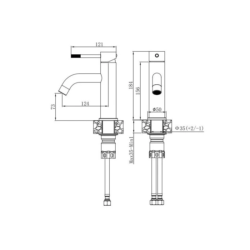 Смеситель для раковины Voda Vessel Gold VSL26MG золотистый