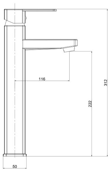Смеситель для раковины Voda Iceberg IC25 хром купить,36687