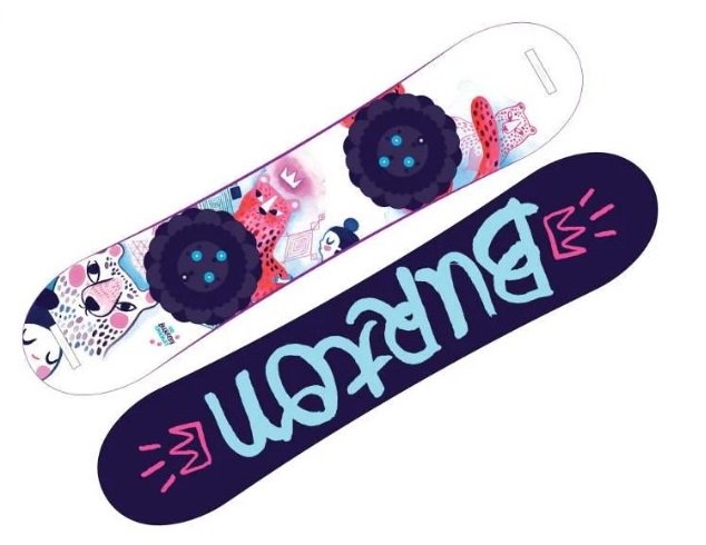 Сноуборд Burton Chicklet 125 бело-фиолетовый