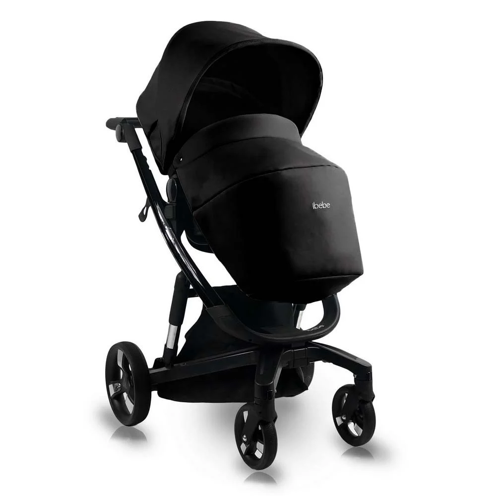 Коляска 2 в 1 Ibebe I-Stop Leather Black/Black купить,NaN