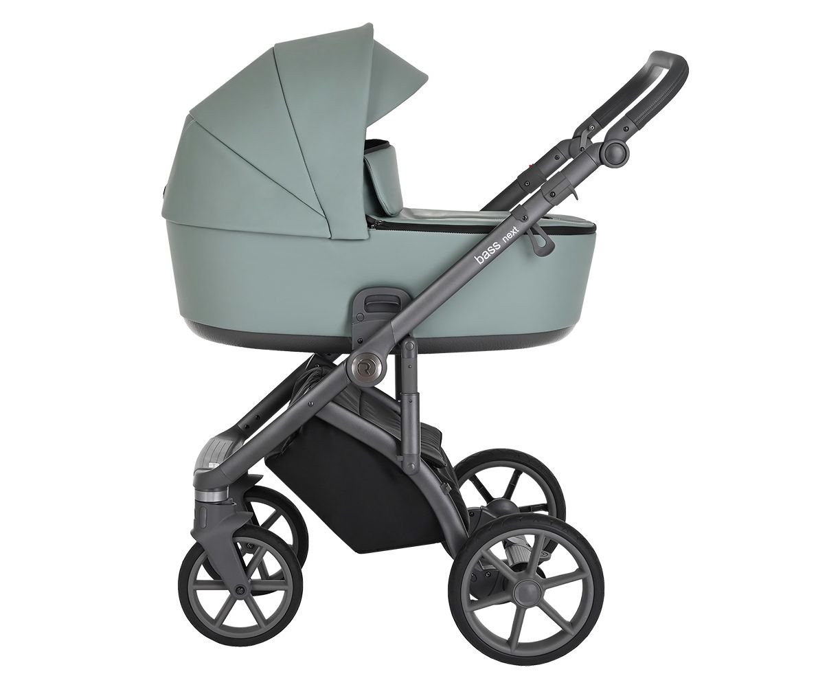 Коляска 2в1 Roan Bass Next Кожа Misti Mint/Grey купить,NaN