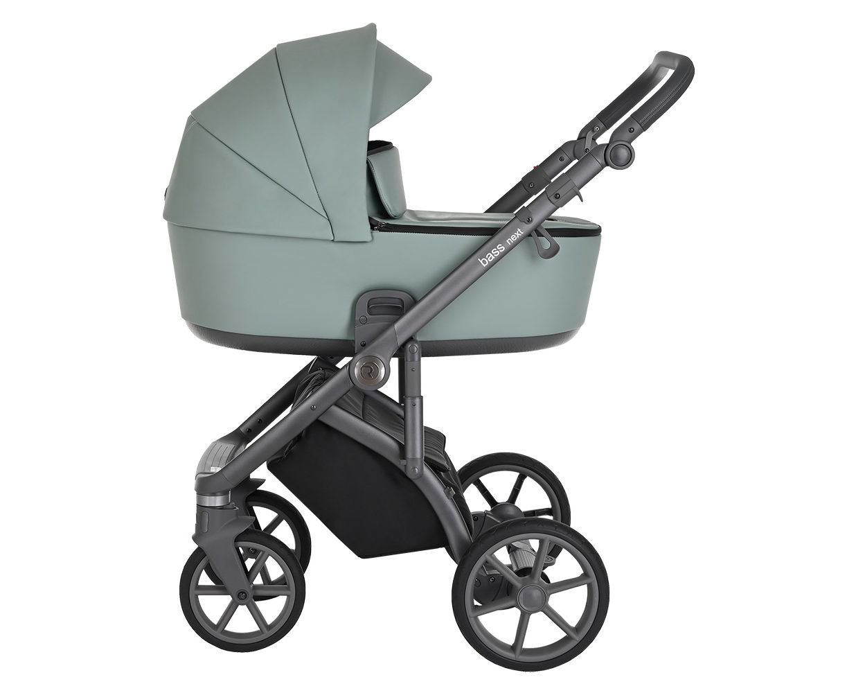 Коляска 2в1 Roan Bass Next Кожа Misti Mint/Grey купить,NaN
