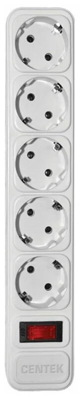 Сетевой фильтр Centek СТ-8900-5-3,0 3.0м белый купить,NaN