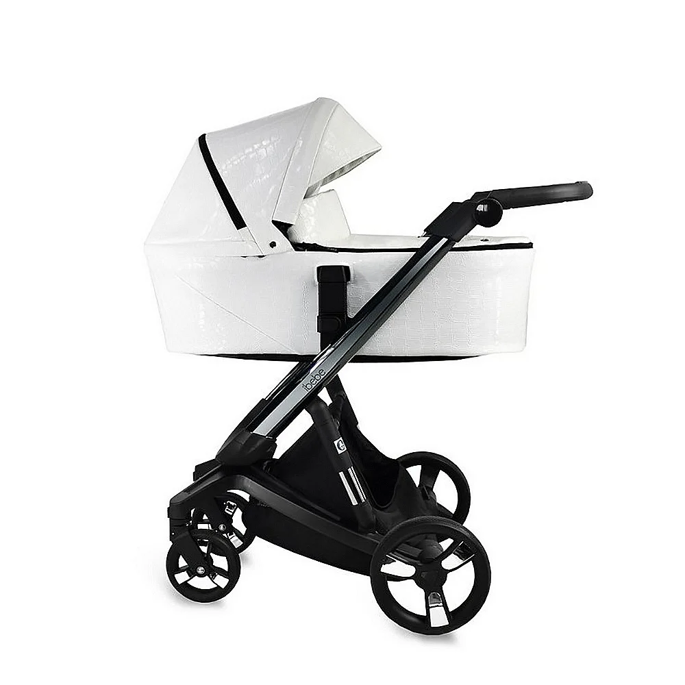 Коляска 2 в 1 Ibebe I-Stop Leather White/Chrom купить,NaN