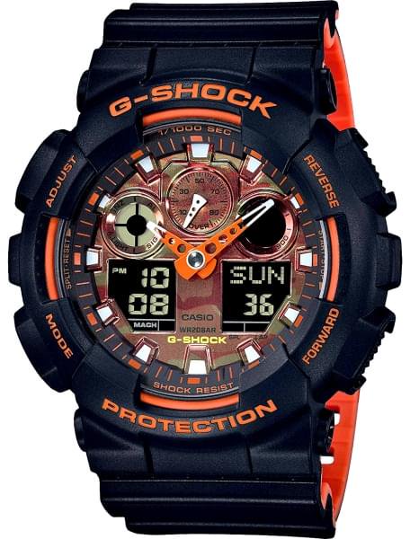Часы Casio GA-100BR-1AER черные  купить,NaN