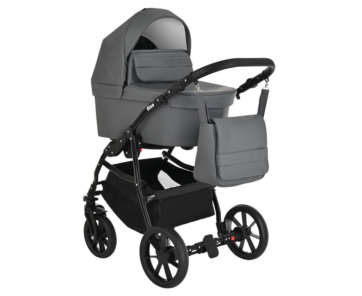 Коляска 2в1 Pituso Nino Кожа Dark Grey купить,NaN