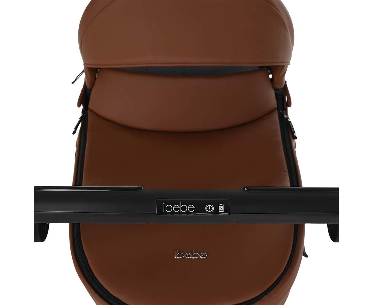 Коляска 2 в 1 Ibebe I-Stop Leather Brown/Black купить,NaN