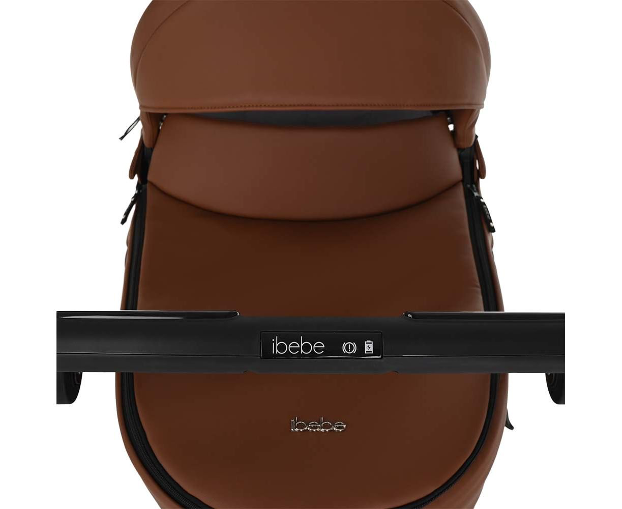 Коляска 2 в 1 Ibebe I-Stop Leather Brown/Black купить,NaN