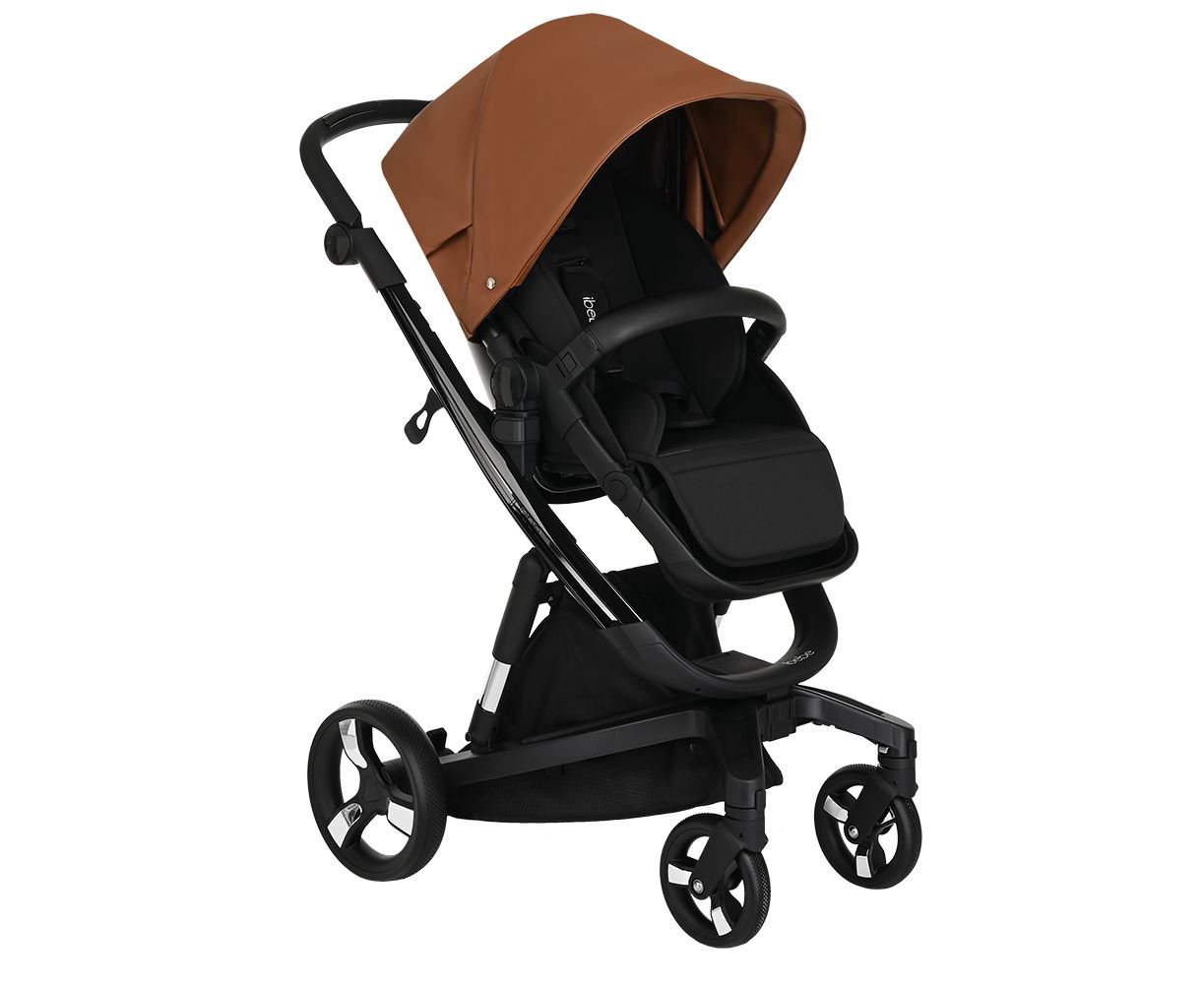 Коляска 2 в 1 Ibebe I-Stop Leather Brown/Black купить,NaN