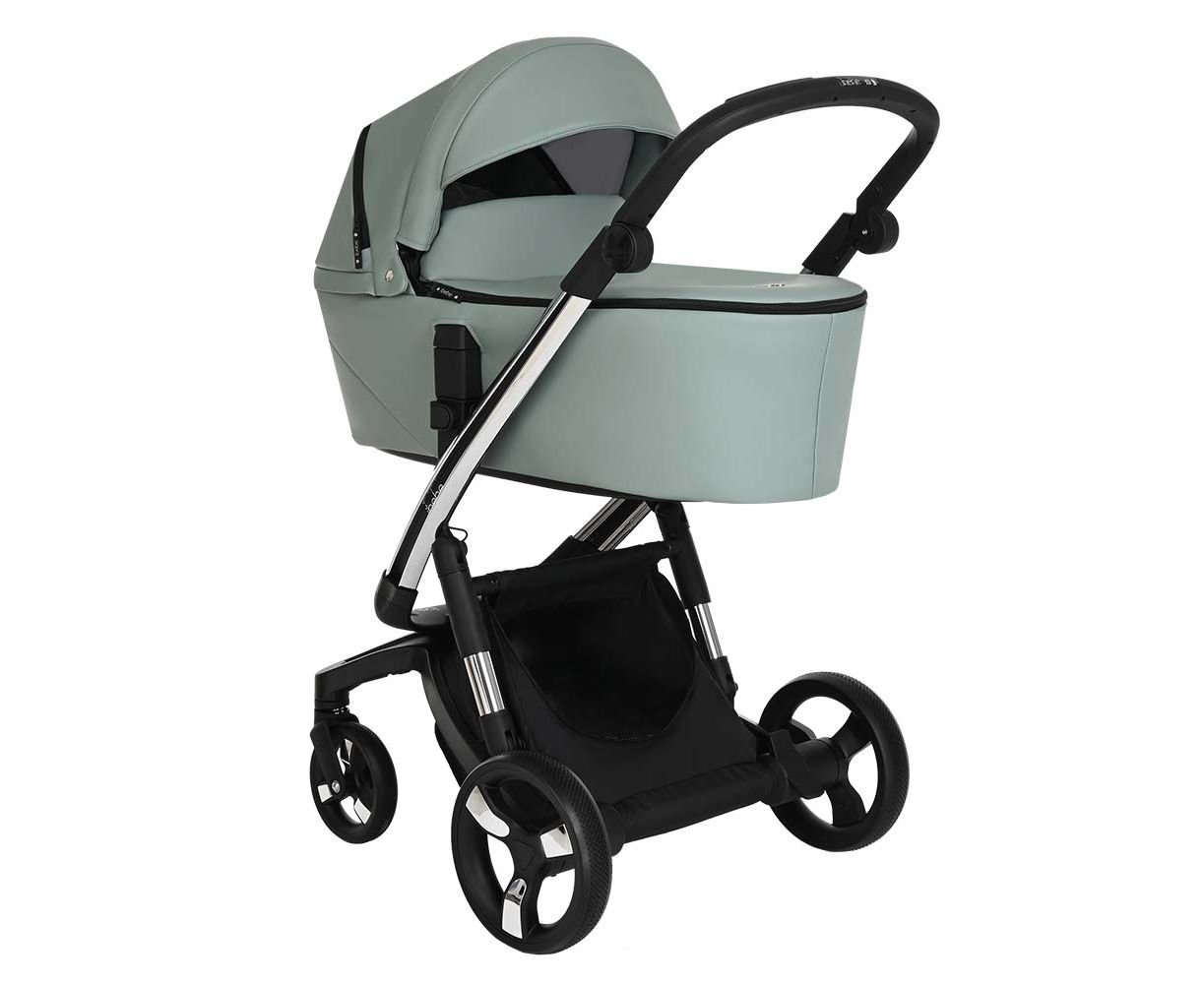 Коляска 2 в 1 Ibebe I-Stop Leather Turquoise/Chrom купить,NaN