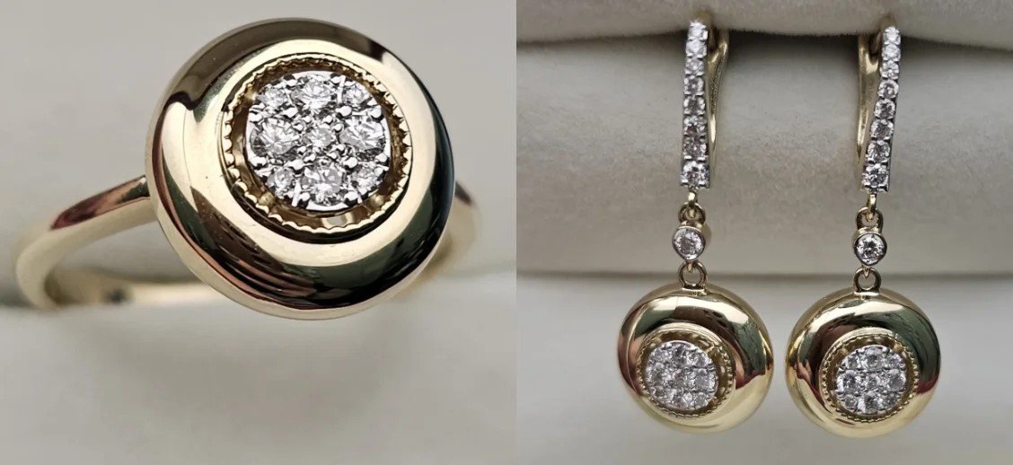 Комплект Deimantas 109898121 19р 0,21ct 0,52ct.