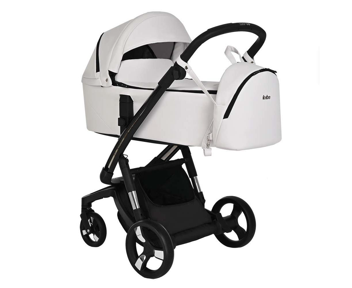 Коляска 2 в 1 Ibebe I-Stop Leather White/Black купить,NaN
