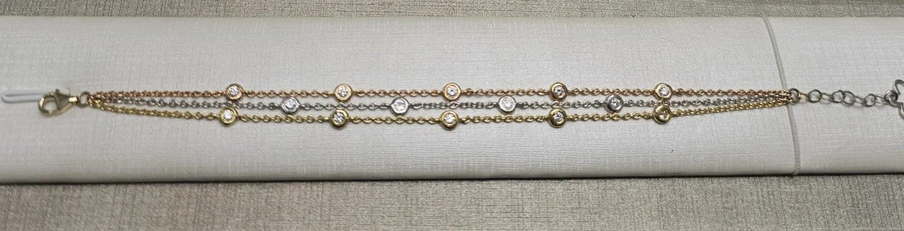 Браслет Deimantas 109893182 15-19р 6,15гр 0,52ct. купить,NaN