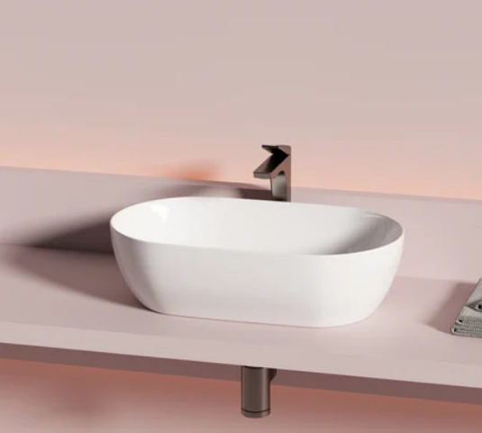 Раковина накладная Twist CN12001 50x30x14см белый