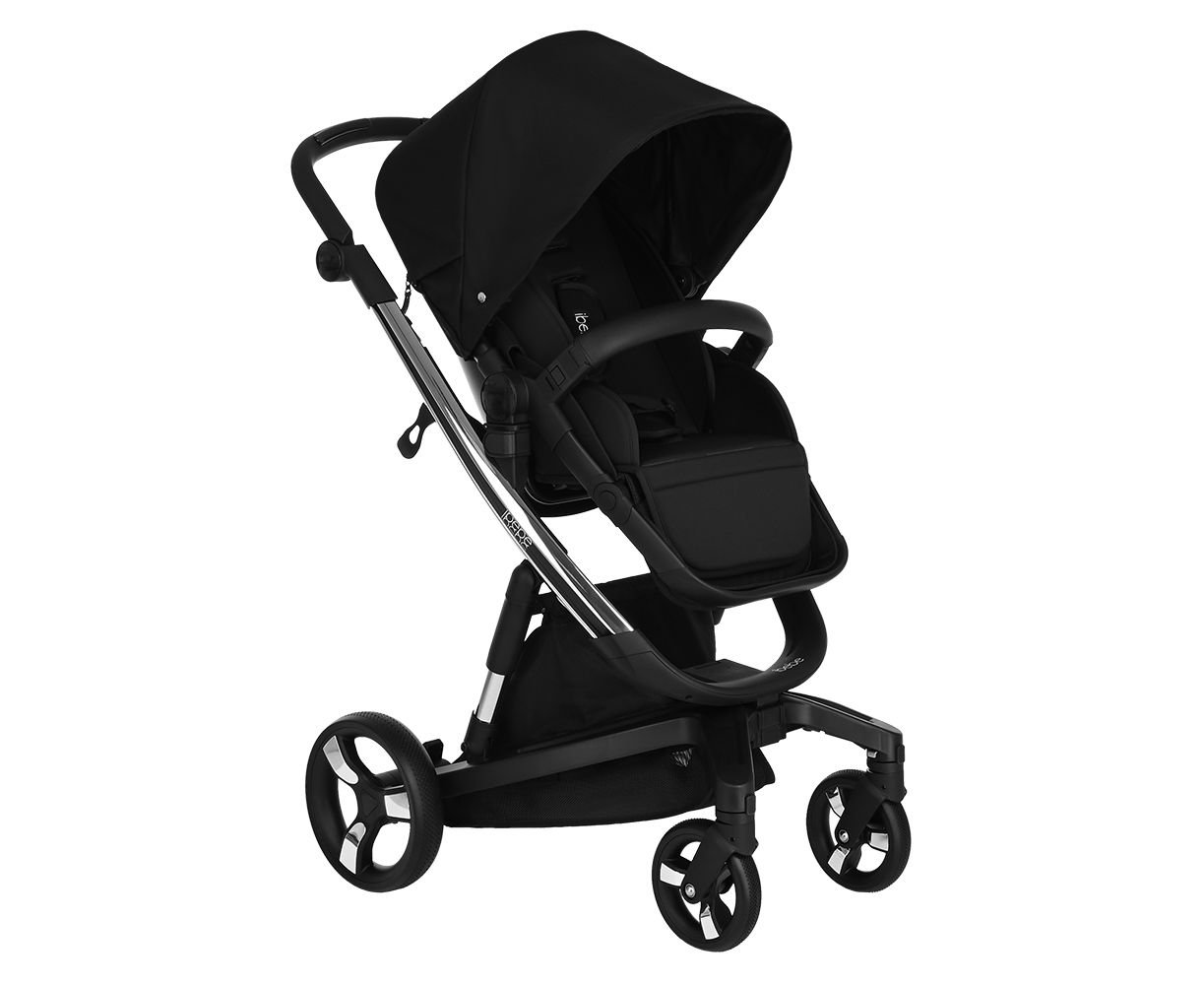 Коляска 2 в 1 Ibebe I-Stop Black/Chome купить,NaN