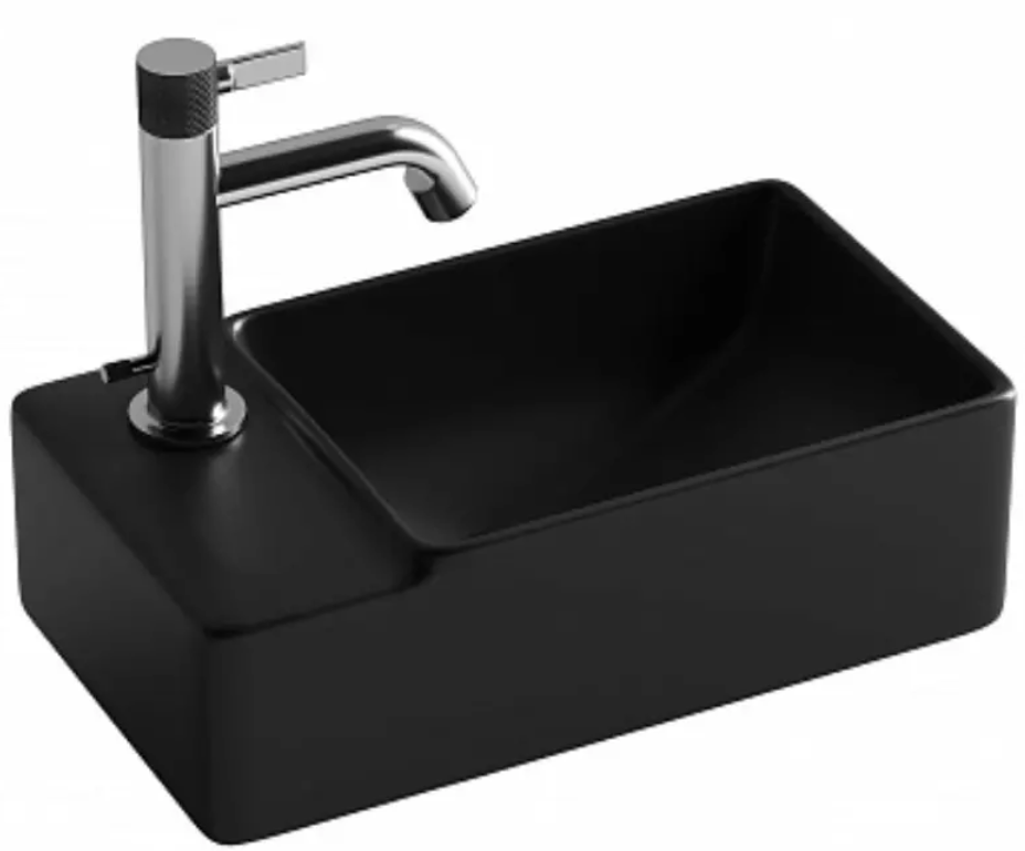 Умывальник подвесной Ceramicanova CN5046MB 39.5х22х12.5см черный