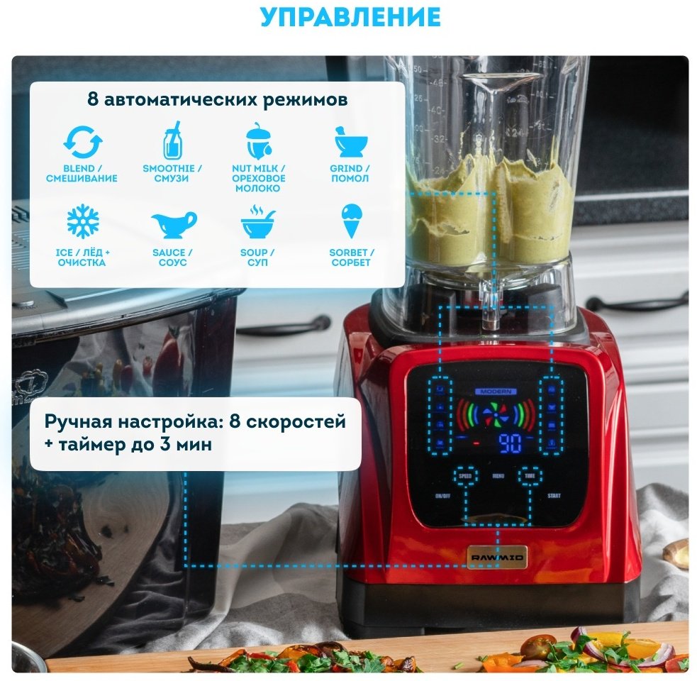 Блендер стационарный Rawmid Dream Modern 2 BDM-06 серебристый