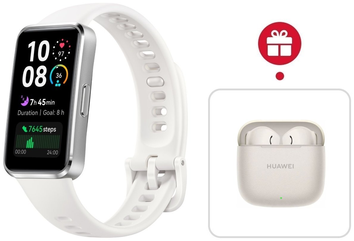 Фитнес-браслет Huawei Band 10 белый + подарок купить,NaN