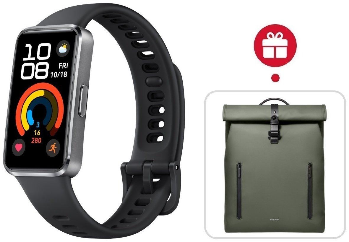 Фитнес-браслет Huawei Band 10 черно-серый + подарок купить,NaN