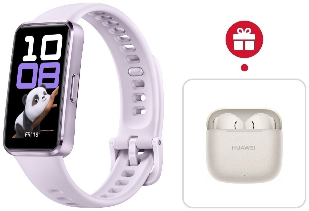 Фитнес-браслет Huawei Band 10 сиреневый + подарок купить,NaN