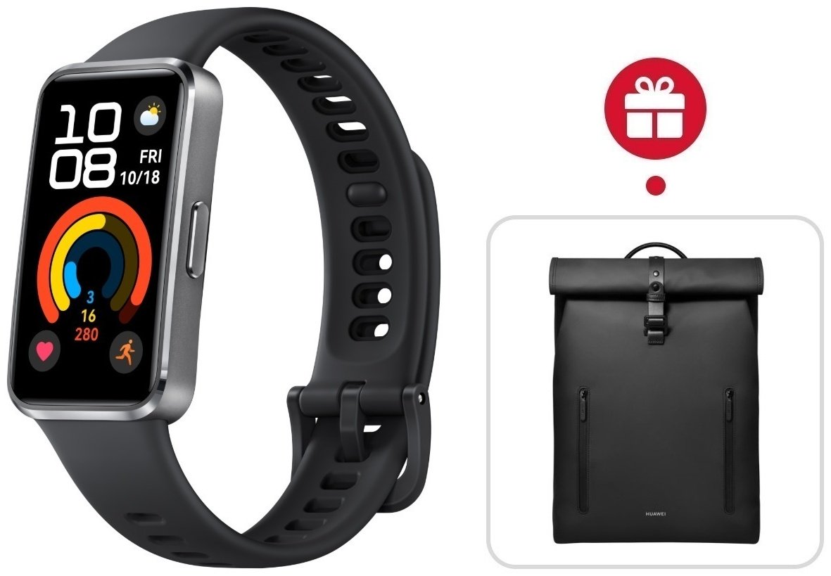 Фитнес-браслет Huawei Band 10 черно-серый + подарок купить,NaN