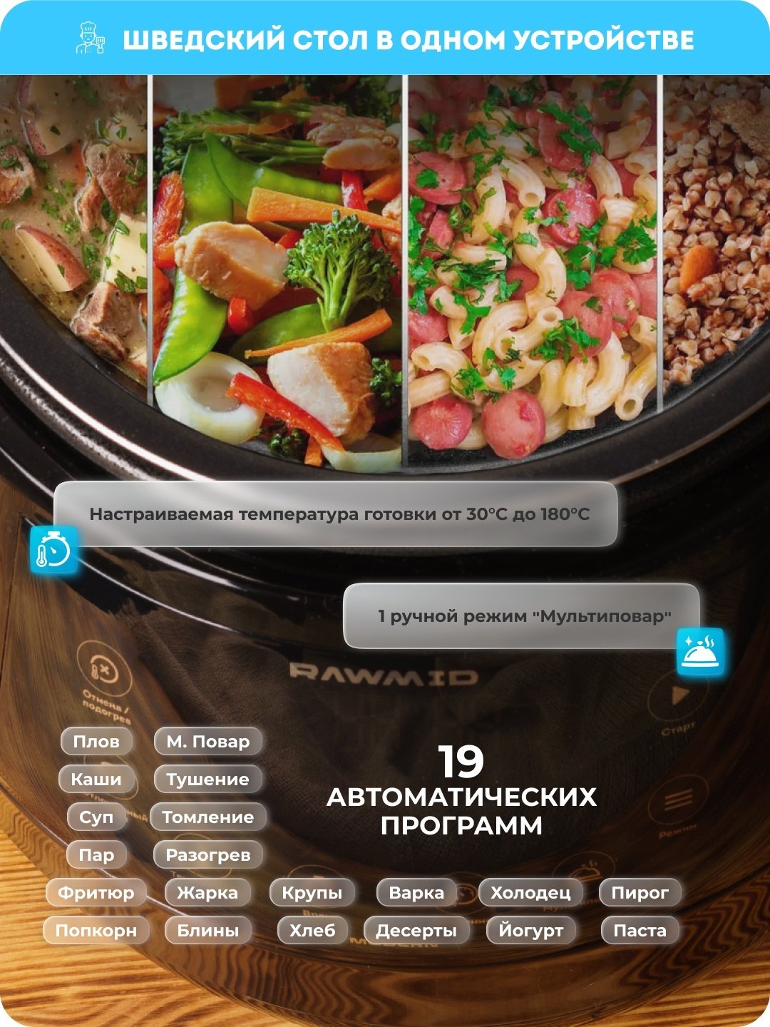 Мультиварка Rawmid Modern RMP-04 черный