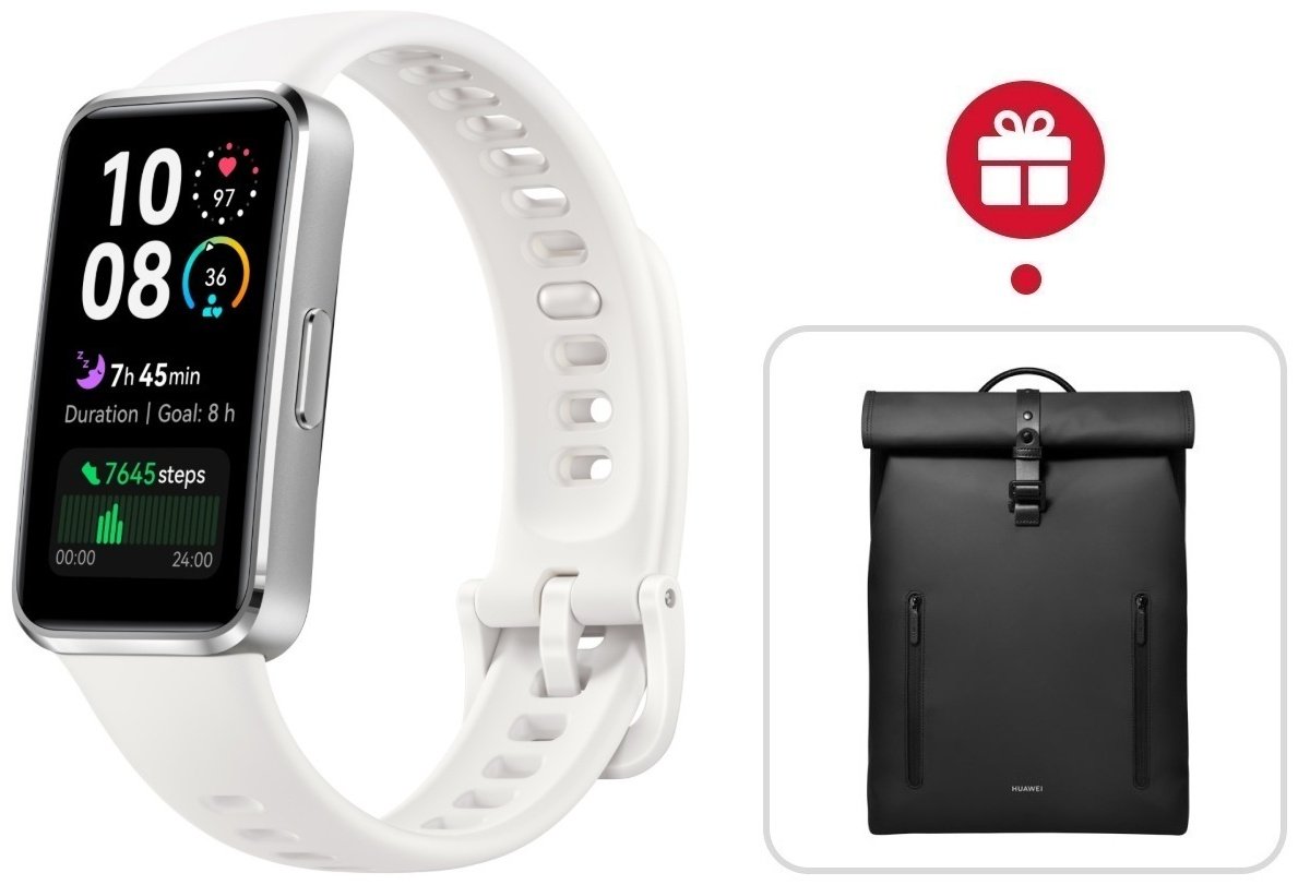 Фитнес-браслет Huawei Band 10 белый + подарок купить,NaN