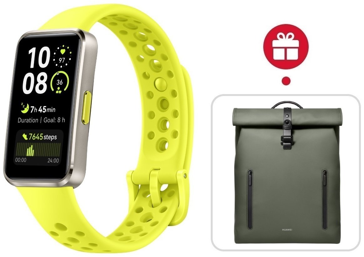 Фитнес-браслет Huawei Band 10 желтый + подарок купить,NaN