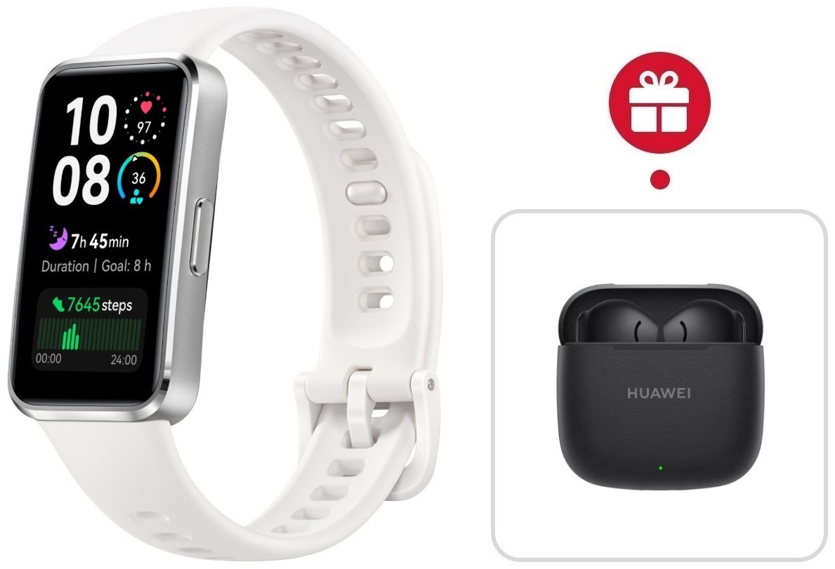 Фитнес-браслет Huawei Band 10 белый + подарок купить,NaN