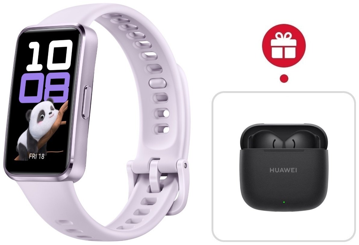 Фитнес-браслет Huawei Band 10 сиреневый + подарок купить,NaN