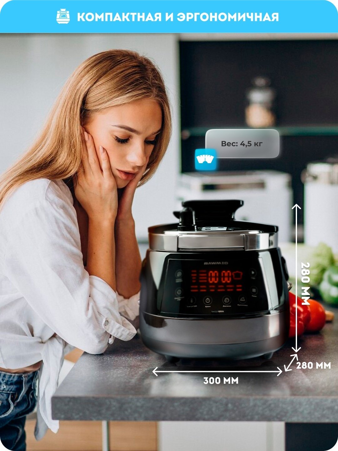 Мультиварка Rawmid Modern RMP-04 черный купить,NaN