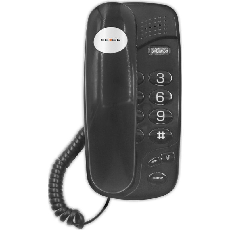 Стационарный телефон Texet TX-238 чёрный купить,NaN