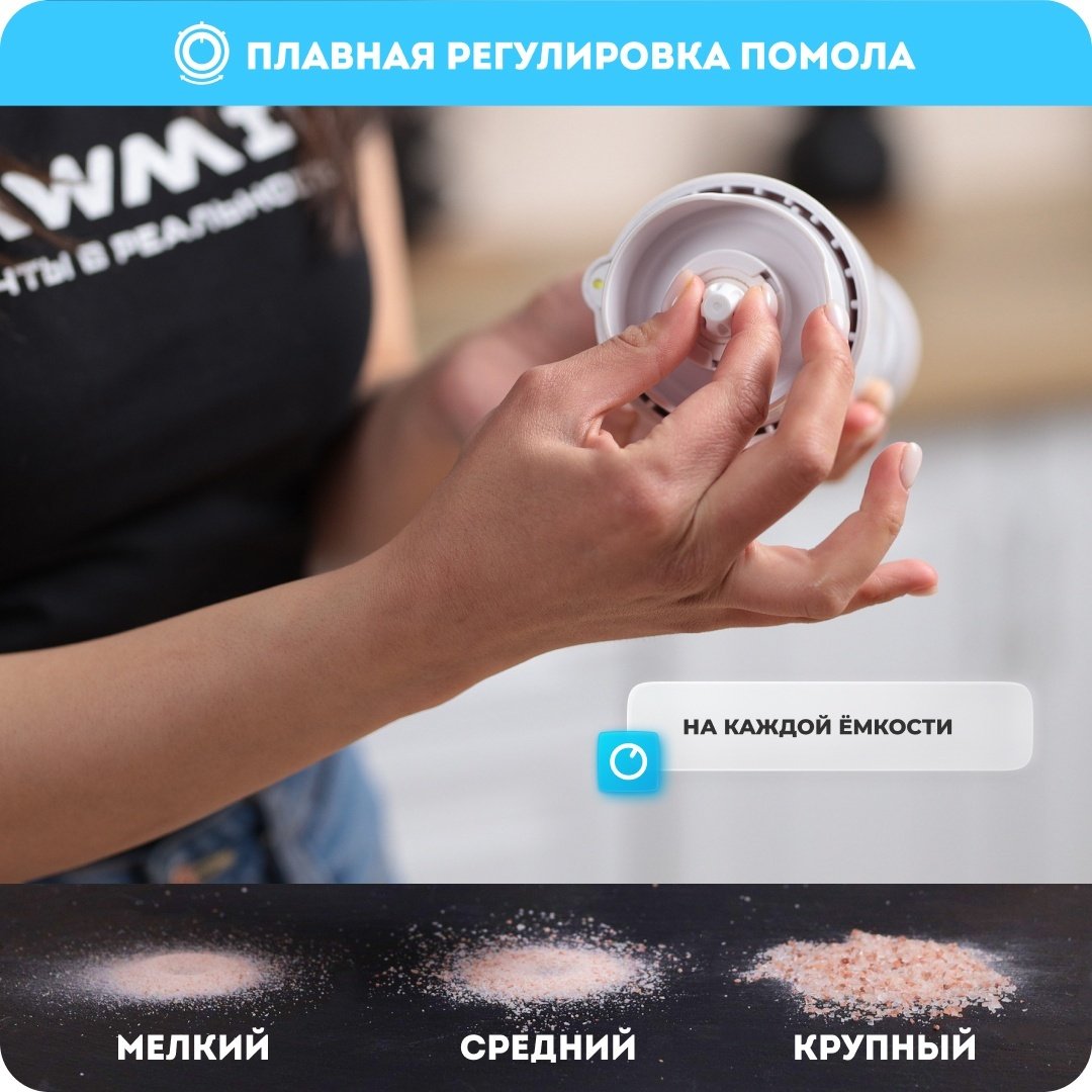 Мельница Rawmid RMG-01 Silver, пластик