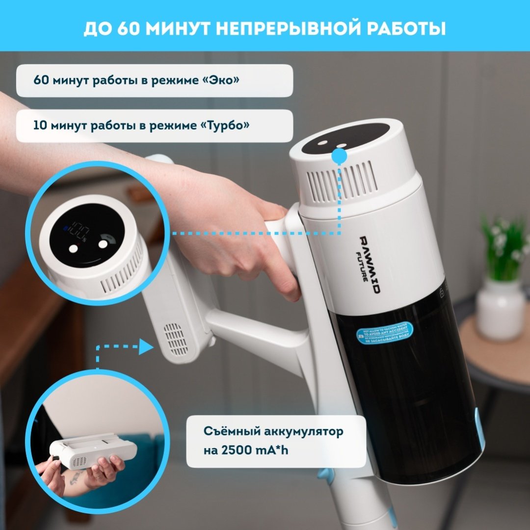 Пылесос Rawmid Future RFV-05 белый купить,NaN