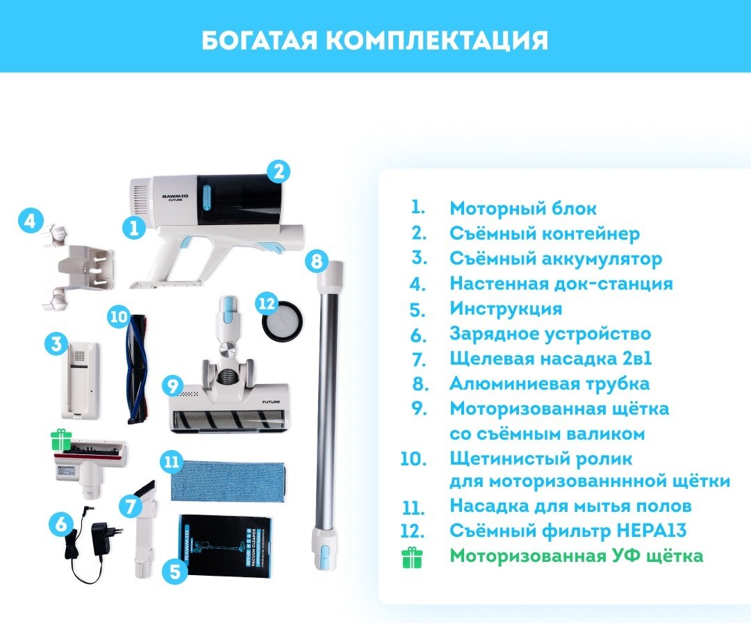 Пылесос Rawmid Future RFV-05 белый купить,NaN