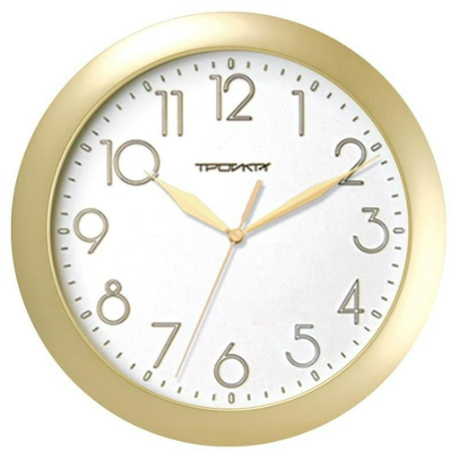 Настенные часы Troyka 11171183 золотистые 