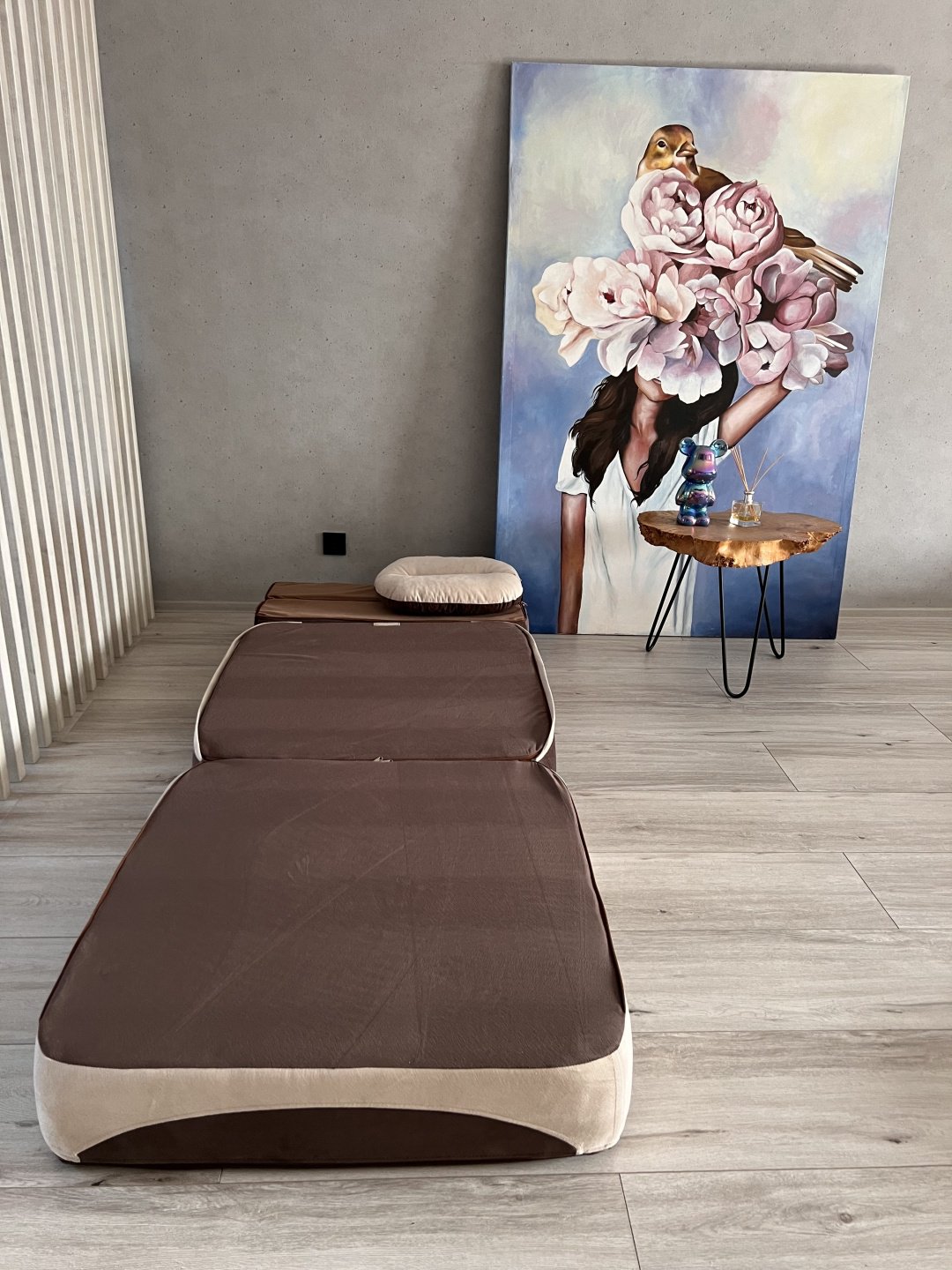 Кресло-кровать PRESTIGE MEBEL 0150 , обивка велюр, коричневый, бежевый купить,NaN