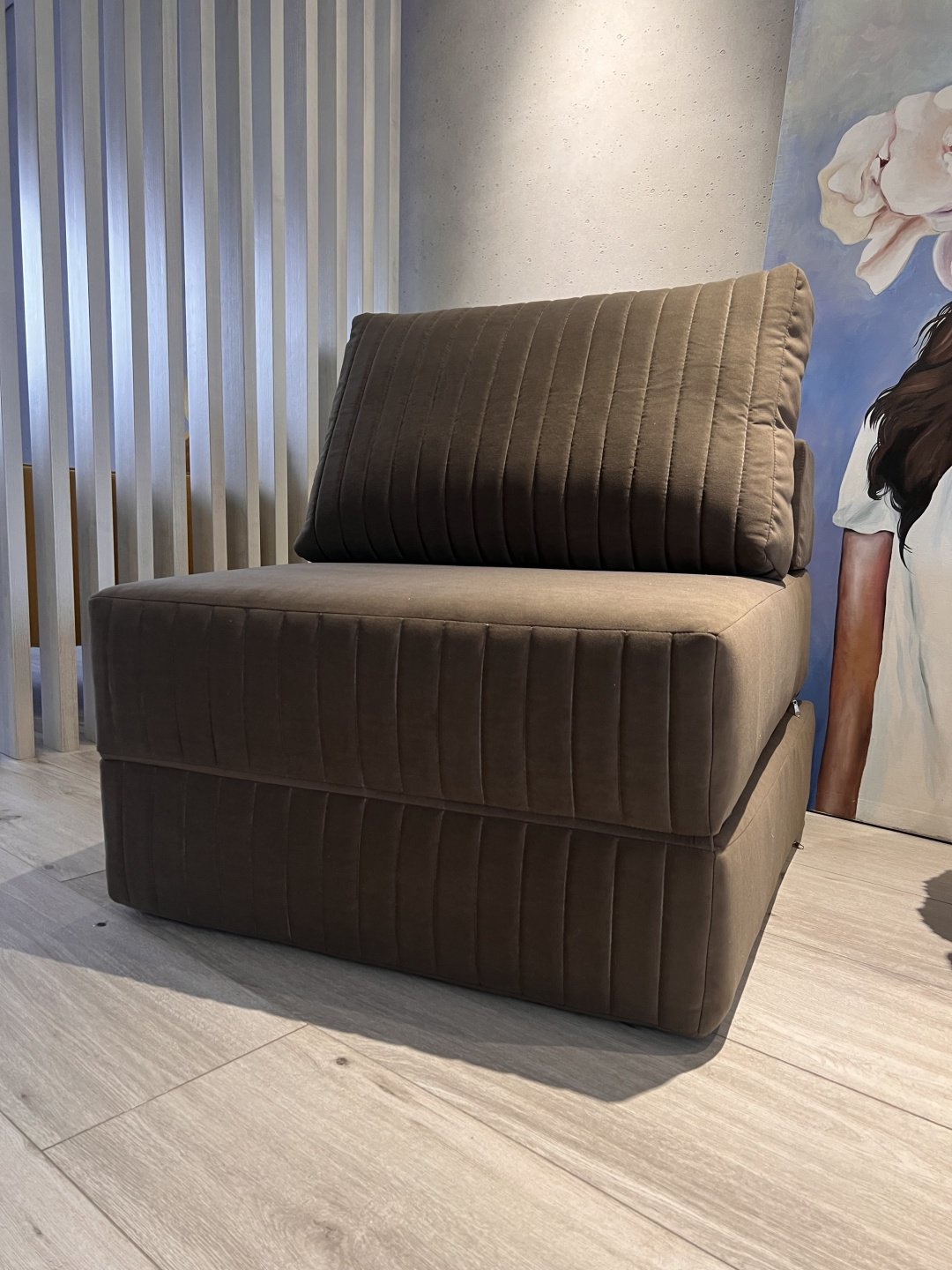 Бескаркасное кресло PRESTIGE MEBEL 09 , обивка велюр, коричневый купить,NaN