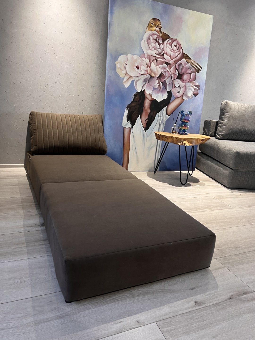 Бескаркасное кресло PRESTIGE MEBEL 09 , обивка велюр, коричневый купить,NaN