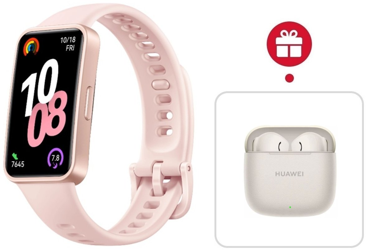 Фитнес-браслет Huawei Band 10 розовый + подарок купить,NaN
