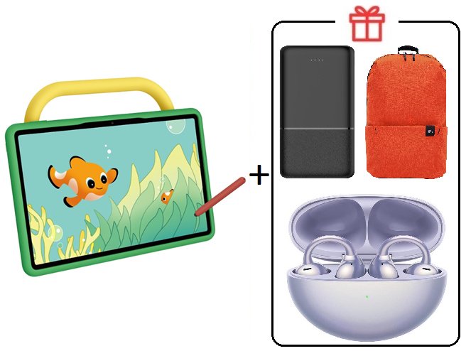 Планшет Huawei MatePad SE Kids Edition 11 дюйм 4 Гб/128 Гб зеленый + подарок купить,NaN
