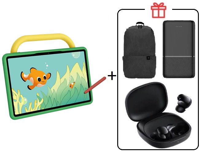 Планшет Huawei MatePad SE Kids Edition 11 дюйм 4 Гб/128 Гб зеленый + подарок