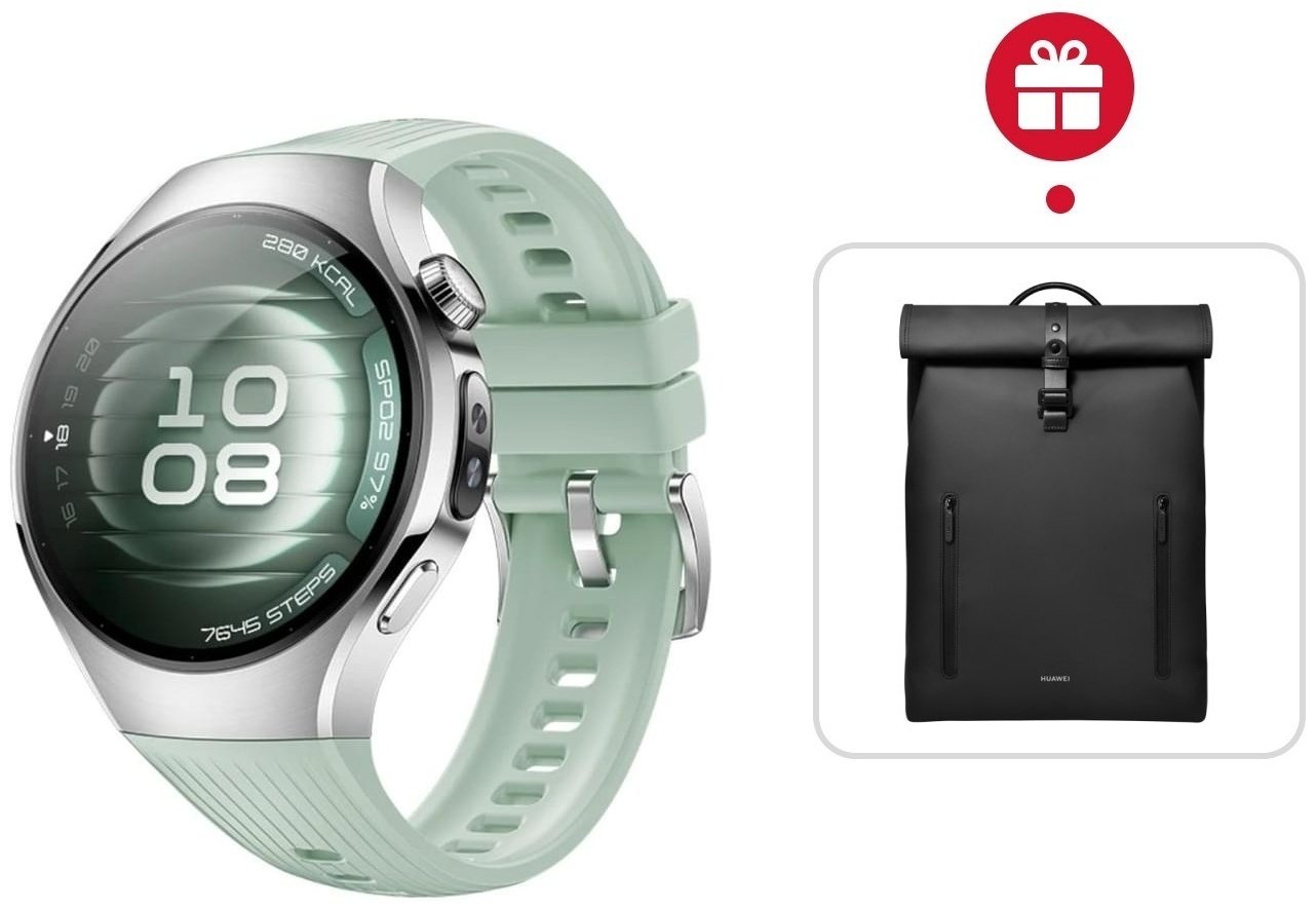 Смарт-часы Huawei Watch 5 42 мм серебристый-зеленый + подарок купить,NaN
