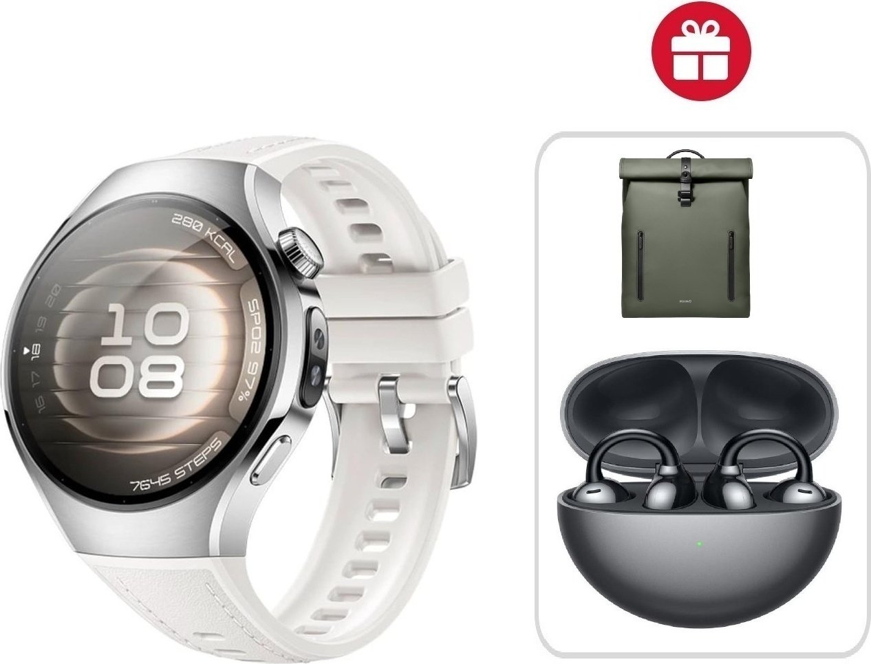 Смарт-часы Huawei Watch 5 42 мм серебристый-белый + подарок купить,NaN