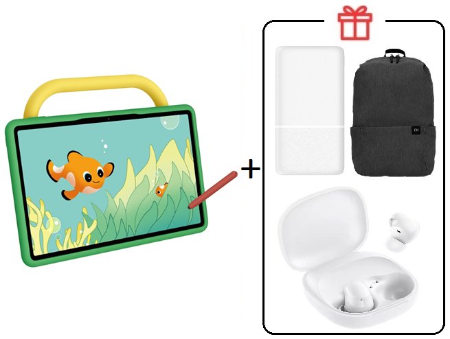Планшет Huawei MatePad SE Kids Edition 11 дюйм 4 Гб/128 Гб зеленый + подарок