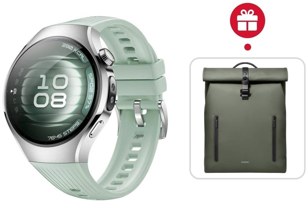 Смарт-часы Huawei Watch 5 42 мм серебристый-зеленый + подарок купить,NaN