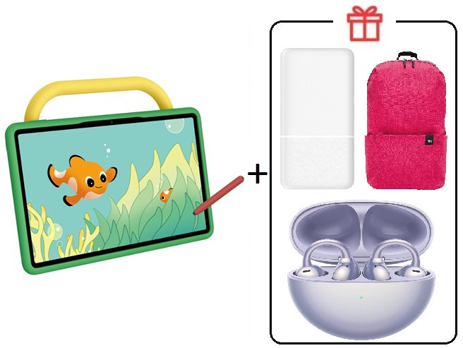 Планшет Huawei MatePad SE Kids Edition 11 дюйм 4 Гб/128 Гб зеленый + подарок купить,NaN
