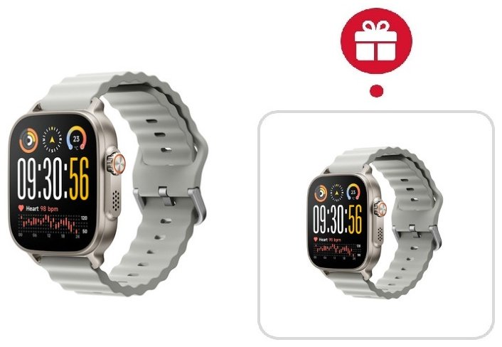 Смарт-часы Realme WATCH 5 50 мм серебристый-серый + подарок