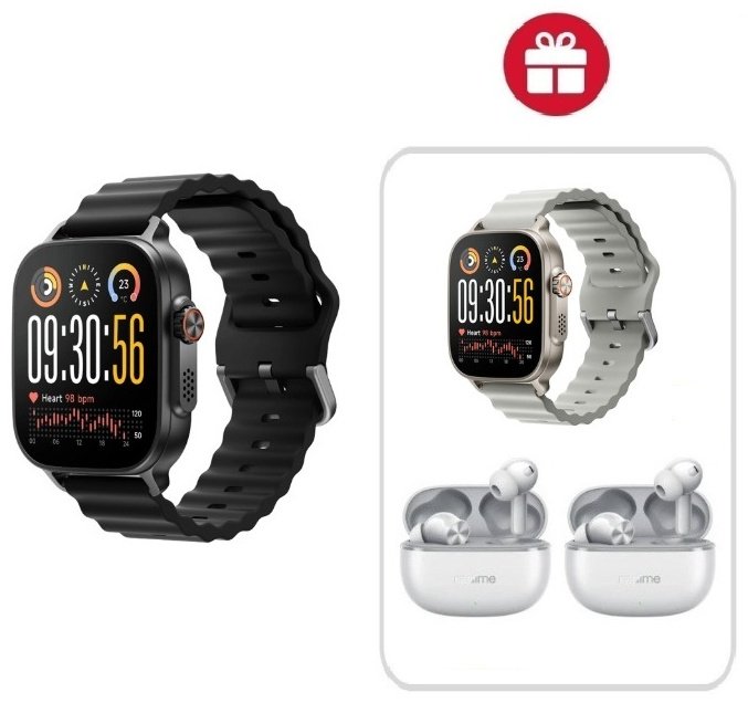 Смарт-часы Realme WATCH 5 50 мм черный + подарок